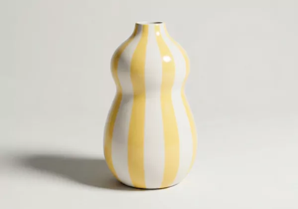 Jarrón rayas TROPEZ amarillo Jarrón rayas TROPEZ amarillo