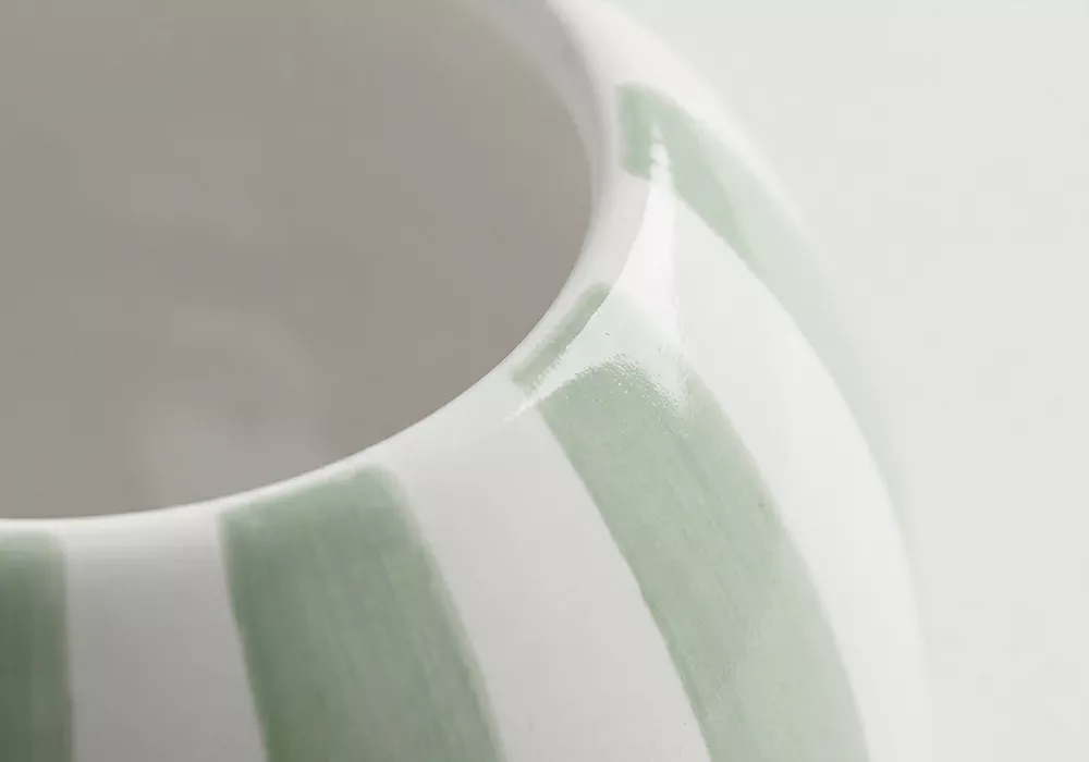 Portavelas dolomita LEMON Verde/Blanco Detalle