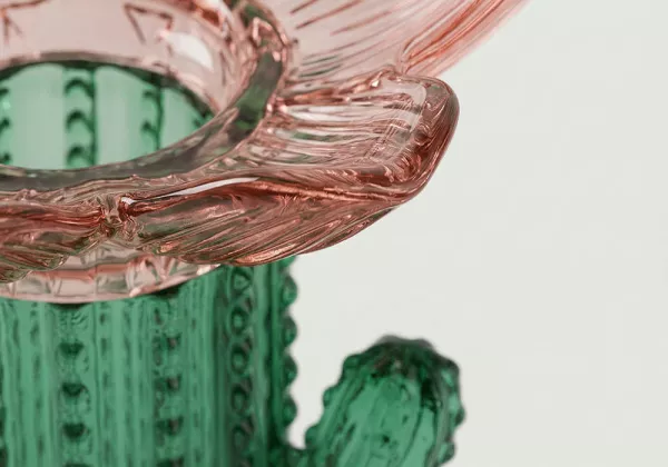 Portavela flor/cactus CHIC Rosa Detalle Portavela flor/cactus CHIC Rosa Detalle
