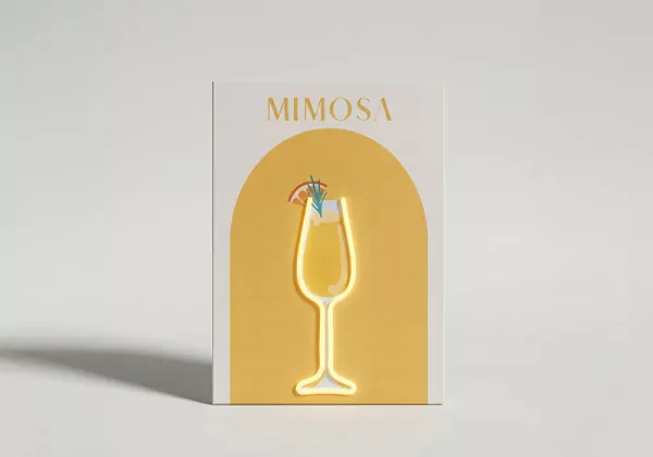 Cuadro decorativo con neón ICONIC Mimosa Frente
