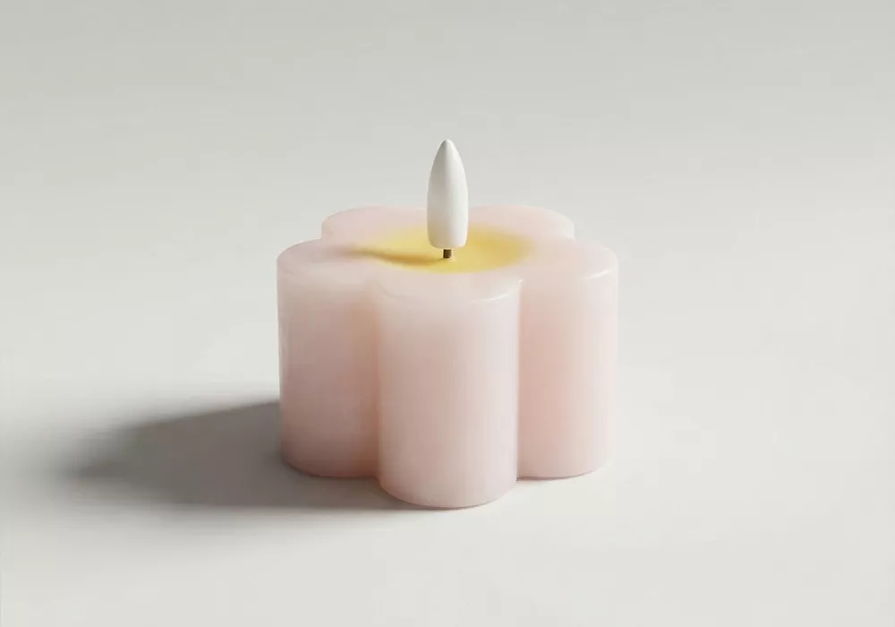 Vela LED em forma de flor ser