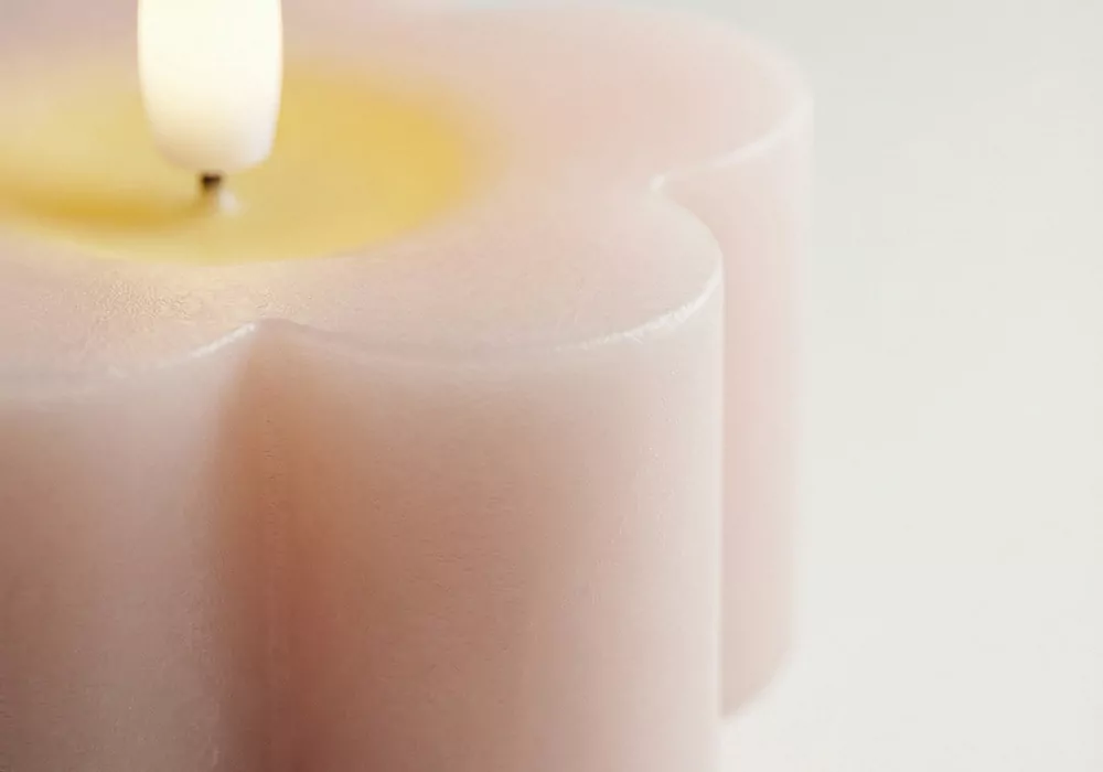 Vela LED em forma de flor ser