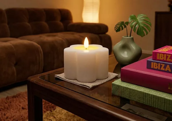 Vela LED em forma de flor ser