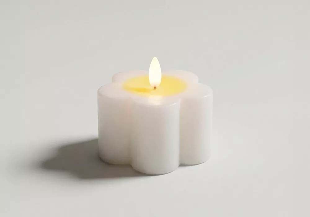 Vela LED em forma de flor ser
