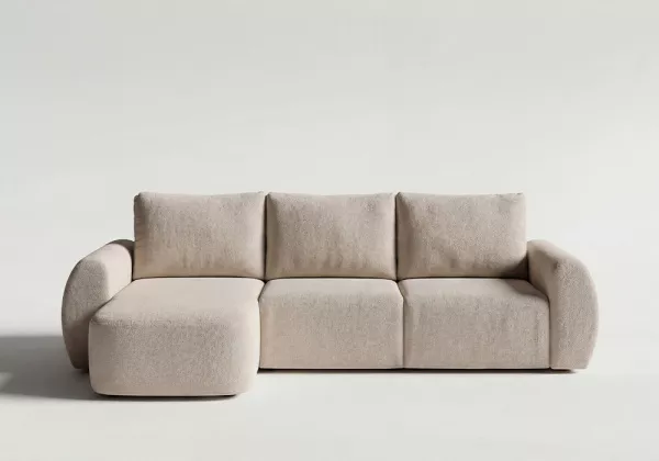 Chaiselongue 3 plazas BALU frontal beige