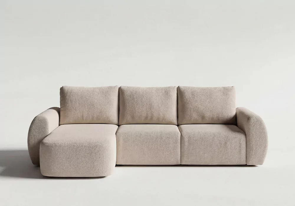 Chaiselongue 3 plazas BALU frontal beige