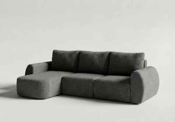 Chaiselongue 3 plazas BALU lado gris oscuro