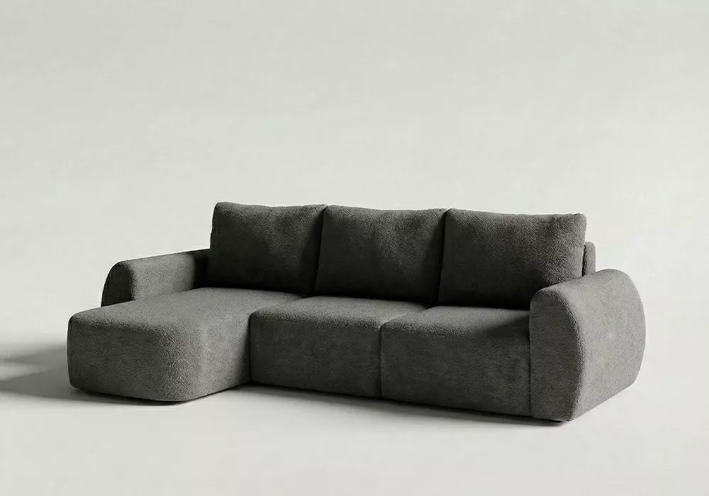 Chaiselongue 3 plazas BALU lado gris oscuro