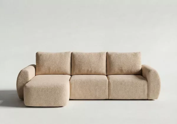 Sofá chaise longue de 3 lugares BALU