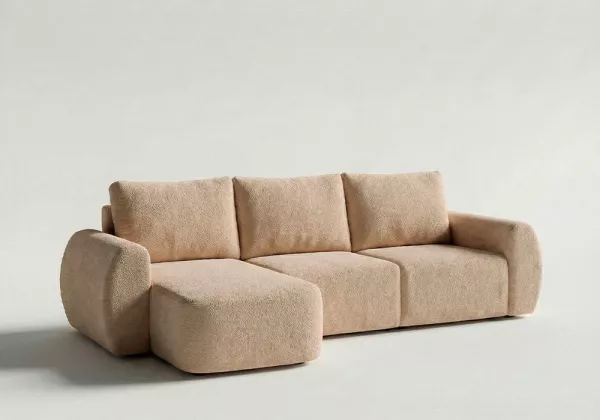 Sofá chaise longue de 3 lugares BALU