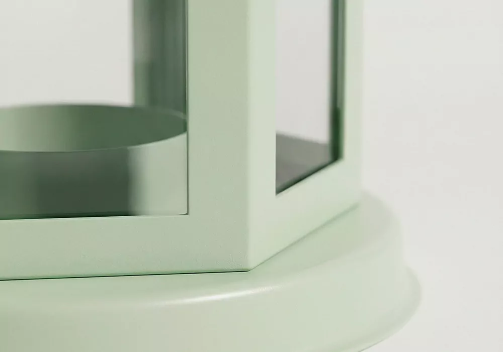 Farol decorativo LINEN-verde detalle