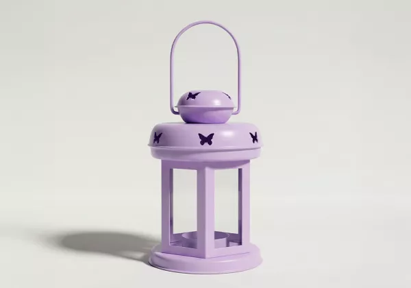 Farol decorativo LINEN-morado principal