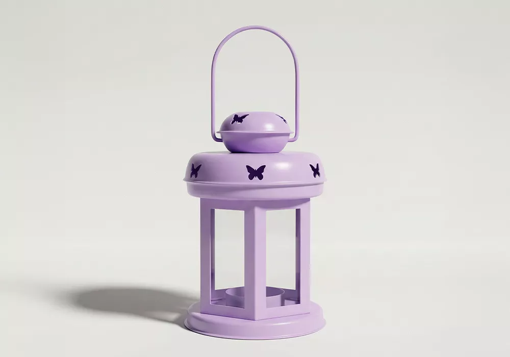 Farol decorativo LINEN-morado principal