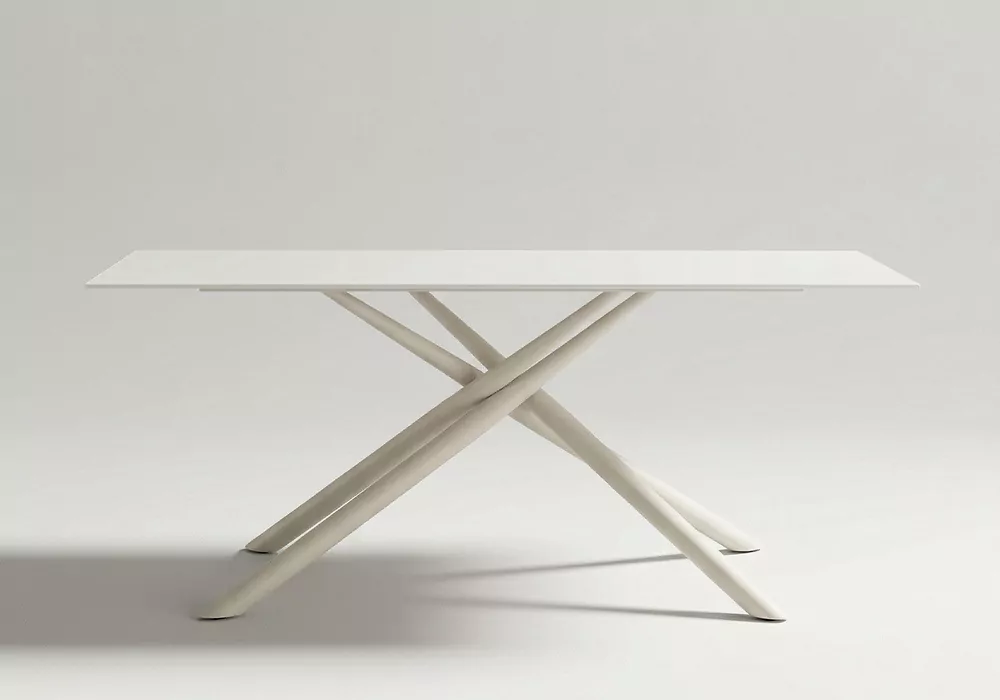 Mesa comedor metal y cristal ELVA-principal Mesa comedor metal y cristal ELVA-principal