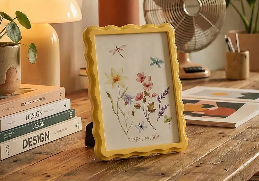 Marco para fotos rectangular SIO Amarillo Ambiente Marco para fotos rectangular SIO Amarillo Ambiente