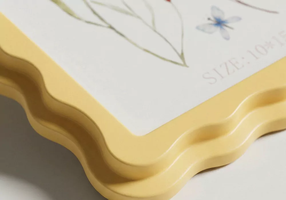 Marco para fotos rectangular SIO Amarillo Detalle Marco para fotos rectangular SIO Amarillo Detalle