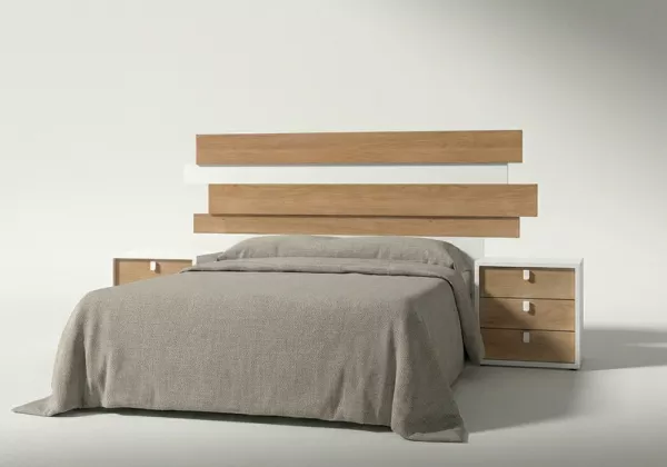 Dormitorio matrimonio con 2 mesillas ASTRA lateral