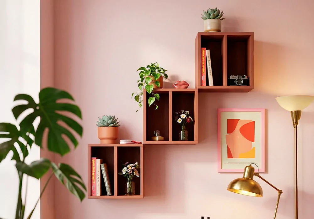 Estantería interior 2 huecos KUBO-decorada 1 Estantería interior 2 huecos KUBO-decorada 1