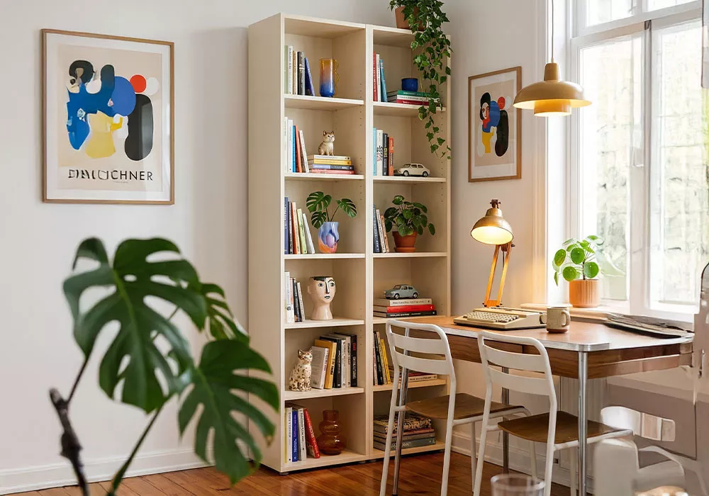 Estantería con trasera y baldas KUBO