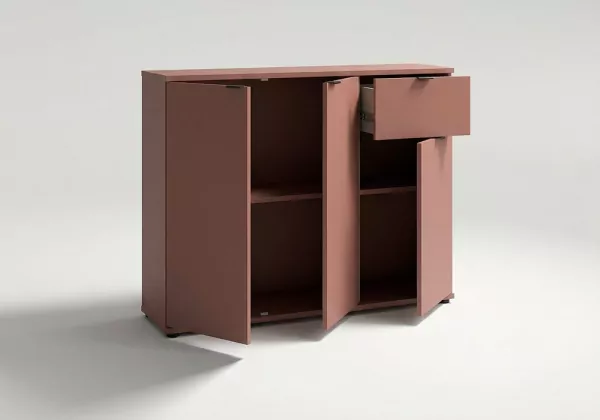 Aparador 3 puertas 1 cajón KUBO-3.4 terracota