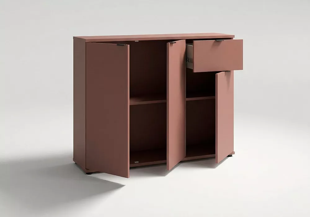 Aparador 3 puertas 1 cajón KUBO-3.4 terracota