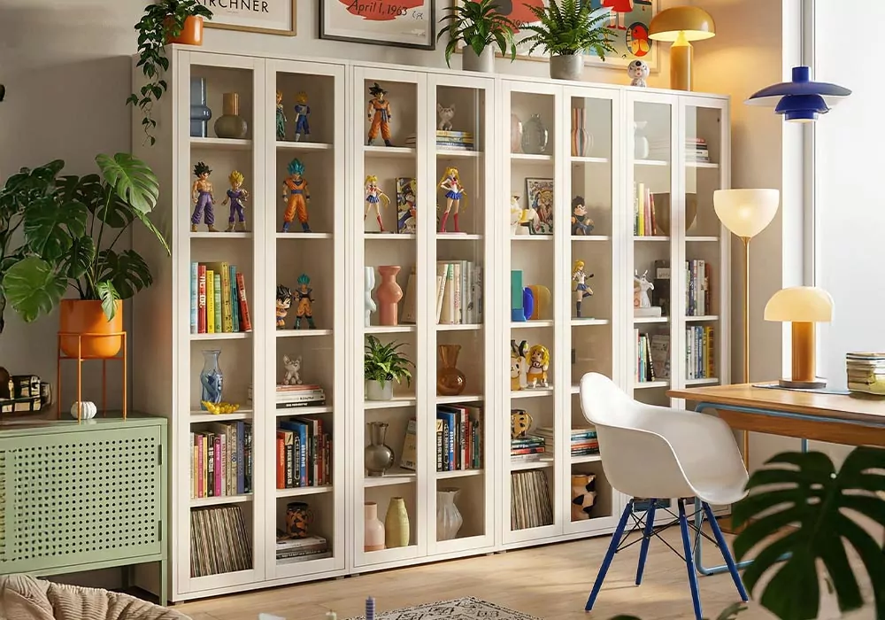 Vitrina com 2 portas de vidro KUBO