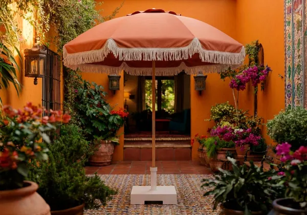Sombrilla de jardín con flecos ALISIO Ambiente Sombrilla de jardín con flecos ALISIO Ambiente