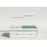 Cama compacta de 90 ou 105 com ninho escondido e 3 recipientes de corbano PLUS Cama compacta de 90 ou 105 com ninho escondido e 3 recipientes de corbano PLUS