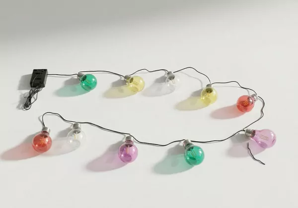 Grinalda solar com 10 lâmpadas LED coloridas para jardim OLEA