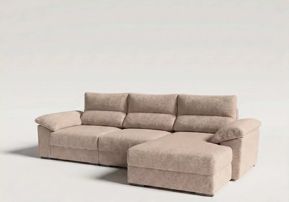 Sofá chaise longue asientos deslizantes NIVA beige 4 Sofá chaise longue asientos deslizantes NIVA beige 4