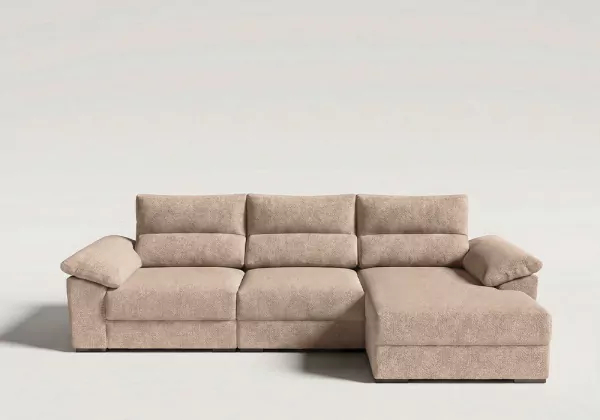 Sofá chaise longue asientos deslizantes NIVA beige 1 Sofá chaise longue asientos deslizantes NIVA beige 1