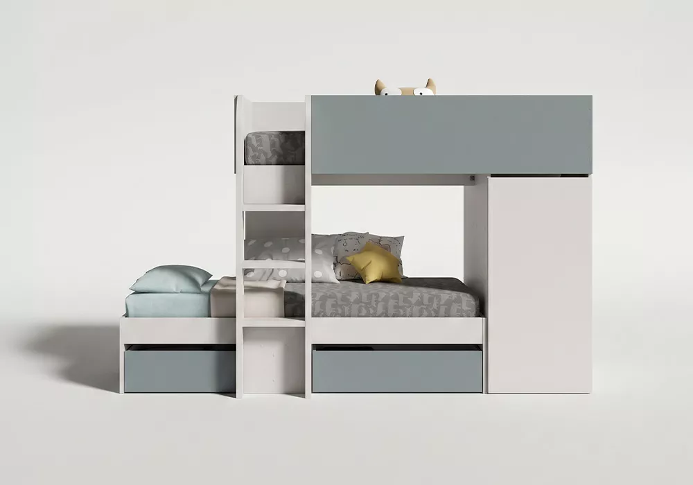 Cama tren doble PUZZLE-frente