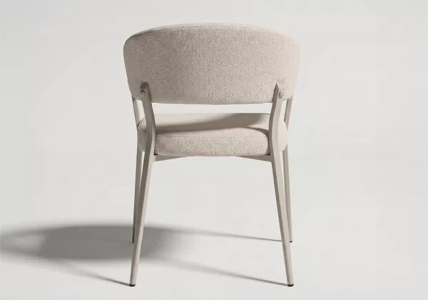 Silla comedor respaldo curvo EMI- beige espalda