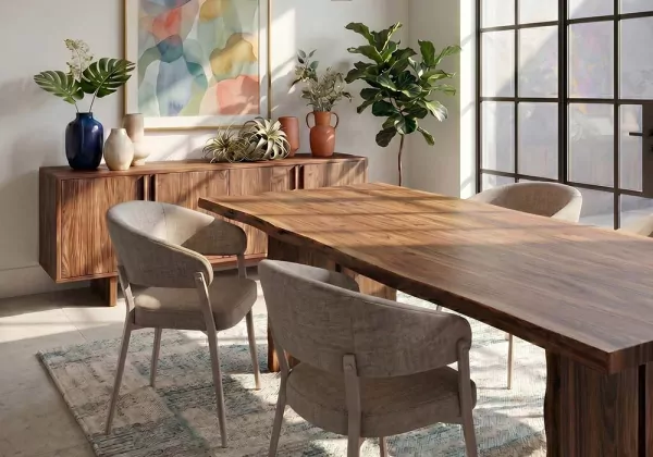 Silla comedor respaldo curvo EMI- taupe ambiente