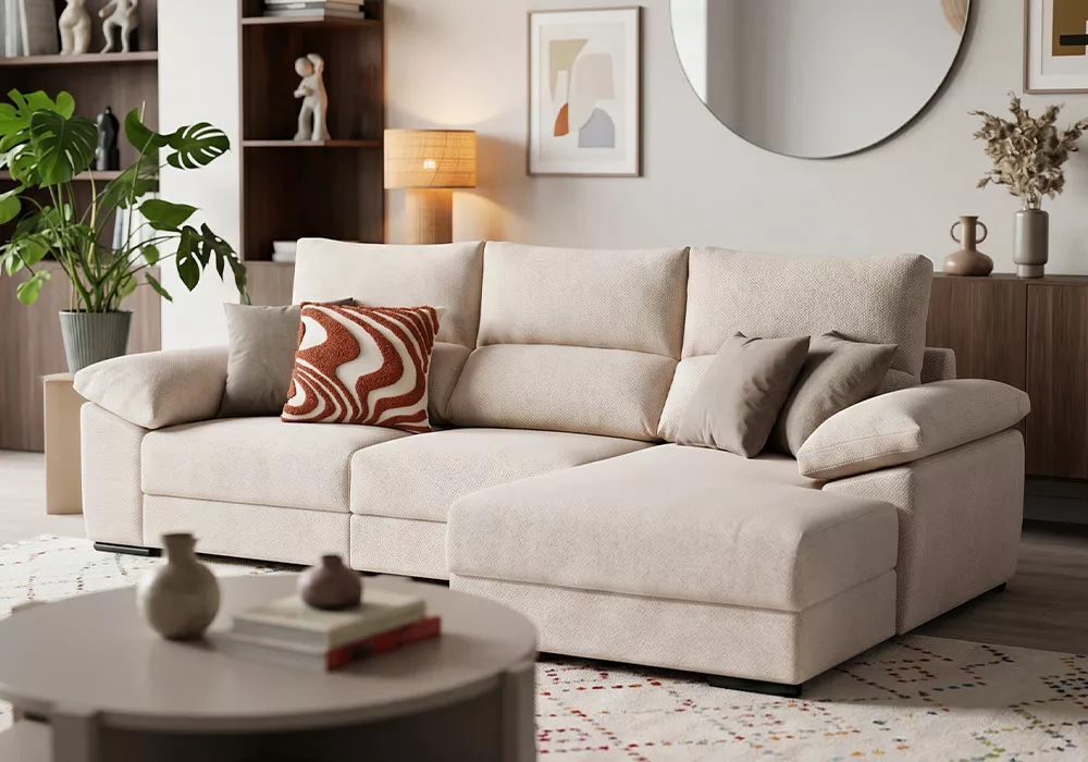 Sofá chaise longue asientos deslizantes NIVA Sofá chaise longue asientos deslizantes NIVA