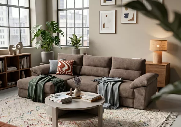 Sofá chaise longue asientos deslizantes NIVA