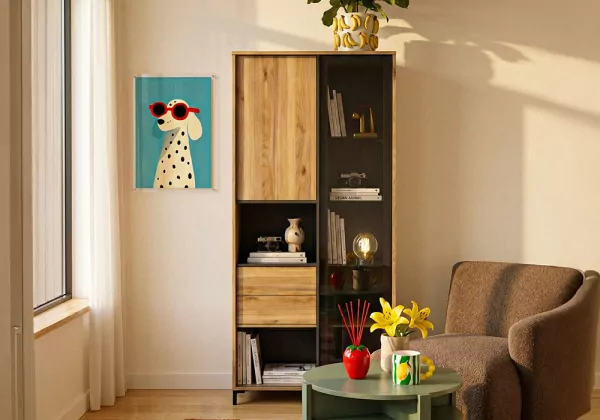 Vitrina alta puerta corredera TRIBECA ambiente