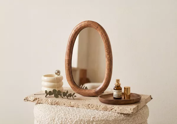 Espejo oval madera VEX
