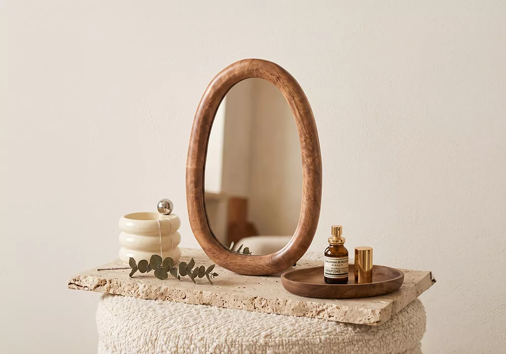 Espejo oval madera VEX