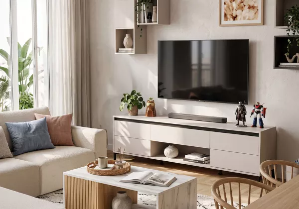 Mueble TV 2 puertas y 1 cajón ORBEN