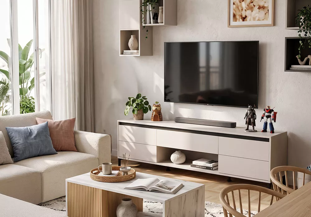 Mueble TV 2 puertas y 1 cajón ORBEN