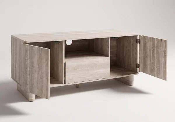 Mueble TV efecto travertino TRAVIA Mueble TV efecto travertino TRAVIA