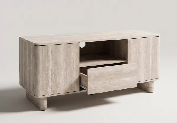 Mueble TV efecto travertino TRAVIA Mueble TV efecto travertino TRAVIA