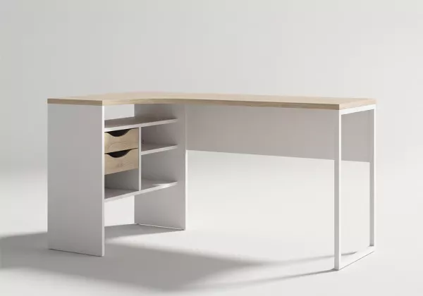 Mesa escritorio rincón cajones FIRE foto 3/4