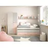 CAMA DOBLE MÁS CAJONES Y ESTANTE CLARA CAMA DOBLE MÁS CAJONES Y ESTANTE CLARA