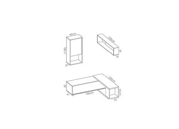 MUEBLE DE RINCÓN PARA SALÓN LEXA