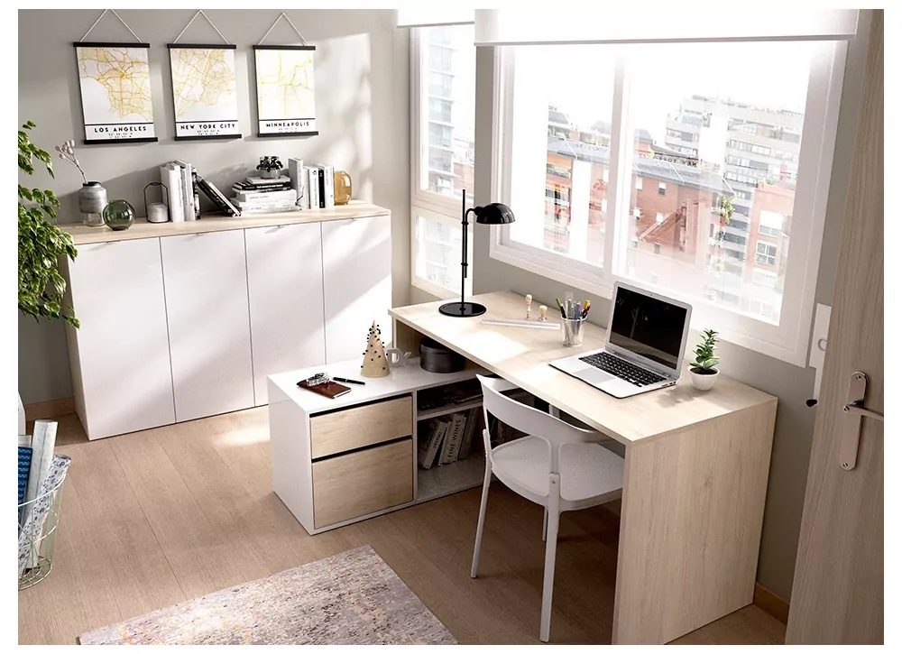 Mesa de estudio en ángulo STUART